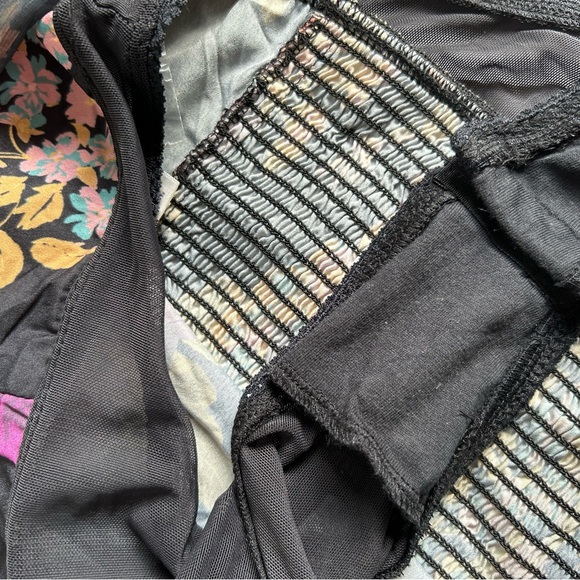 FP Intimately Floral Print Black Noir long sleeve Bodysuit Size S - Picture 8 of 12